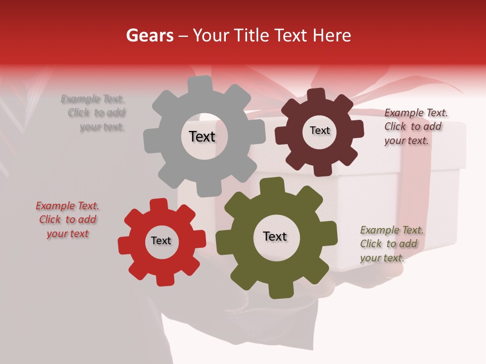 A Businessman Offering A Gift To You (Selective Focus) PowerPoint Template