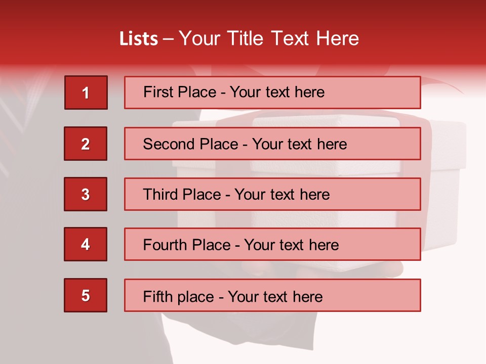 A Businessman Offering A Gift To You (Selective Focus) PowerPoint Template