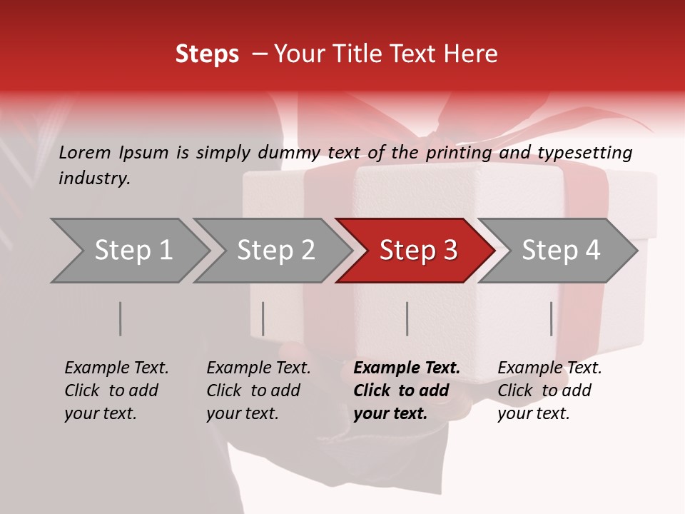 A Businessman Offering A Gift To You (Selective Focus) PowerPoint Template