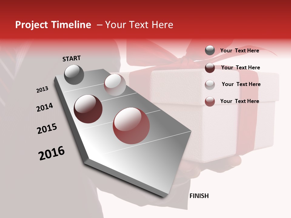 A Businessman Offering A Gift To You (Selective Focus) PowerPoint Template