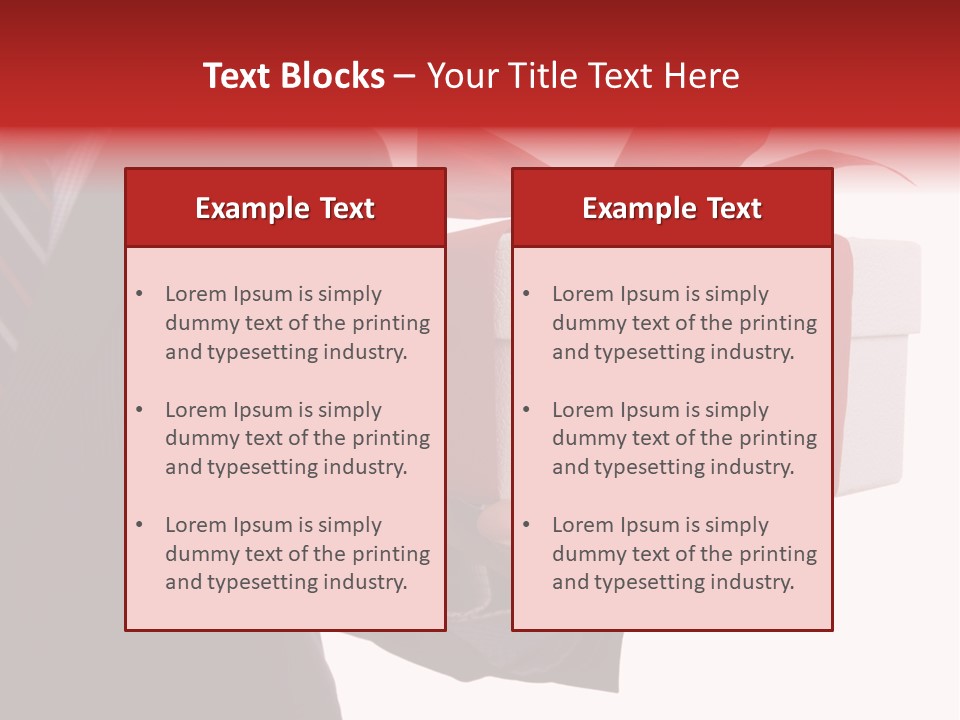 A Businessman Offering A Gift To You (Selective Focus) PowerPoint Template