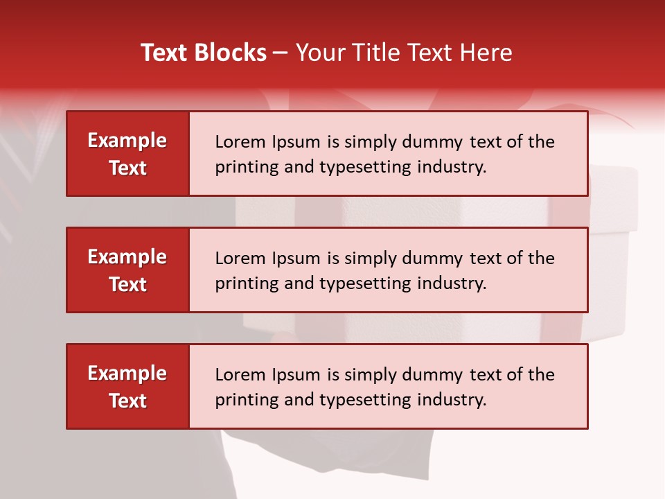 A Businessman Offering A Gift To You (Selective Focus) PowerPoint Template