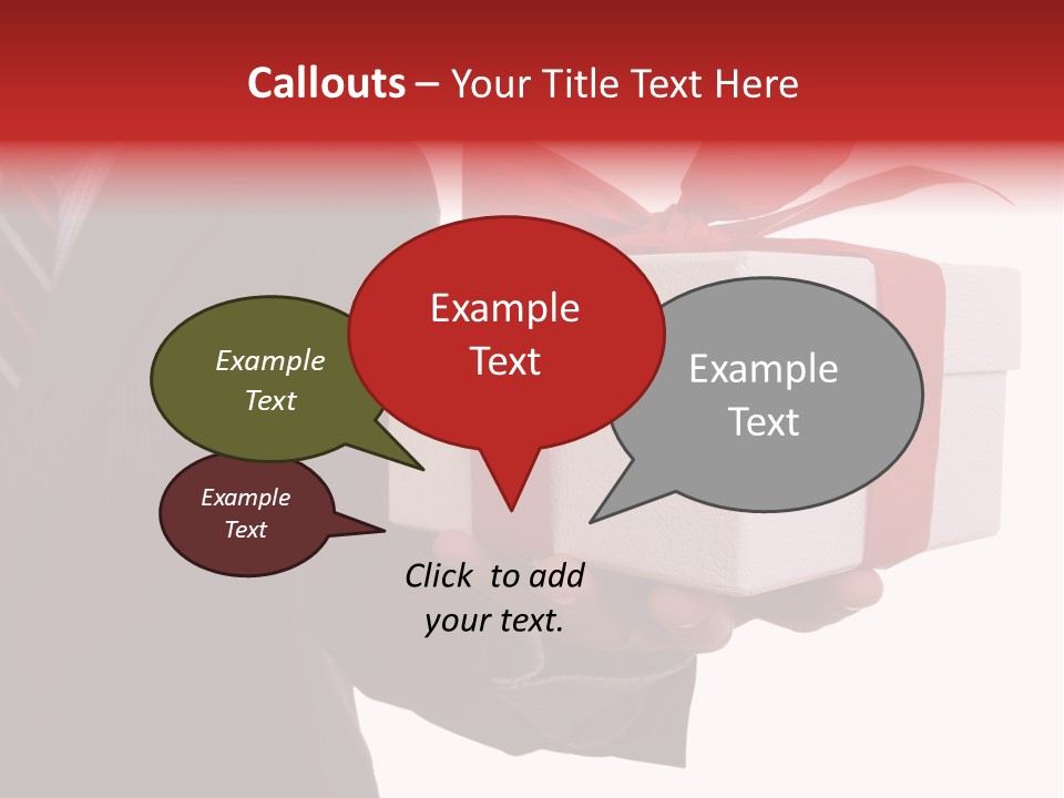 A Businessman Offering A Gift To You (Selective Focus) PowerPoint Template