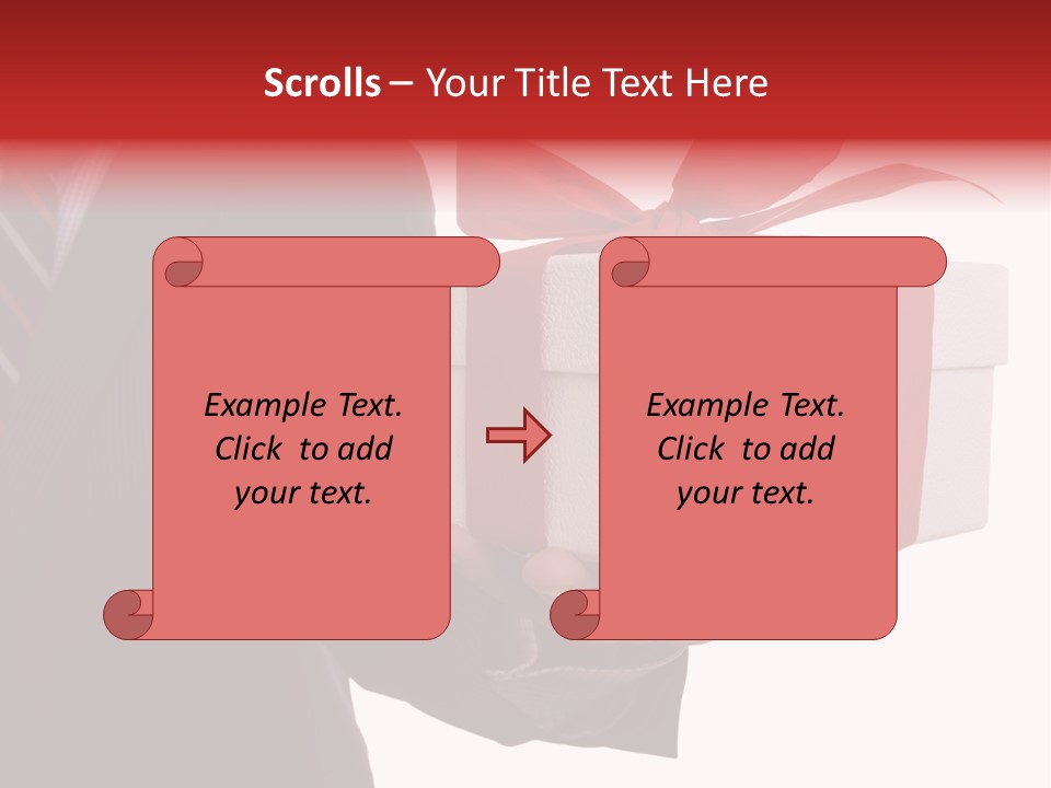 A Businessman Offering A Gift To You (Selective Focus) PowerPoint Template
