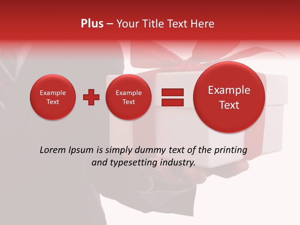 A Businessman Offering A Gift To You (Selective Focus) PowerPoint Template