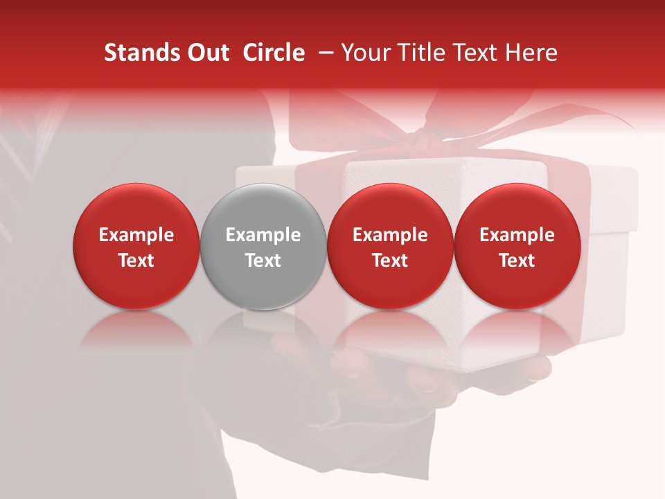 A Businessman Offering A Gift To You (Selective Focus) PowerPoint Template
