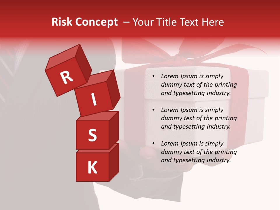 A Businessman Offering A Gift To You (Selective Focus) PowerPoint Template