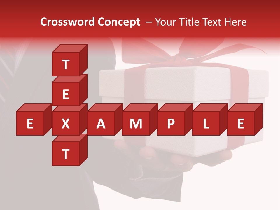 A Businessman Offering A Gift To You (Selective Focus) PowerPoint Template