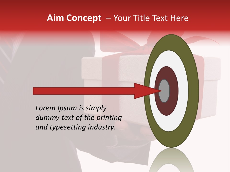 A Businessman Offering A Gift To You (Selective Focus) PowerPoint Template
