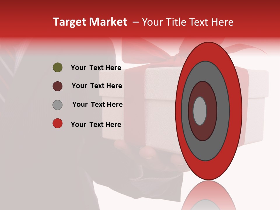 A Businessman Offering A Gift To You (Selective Focus) PowerPoint Template