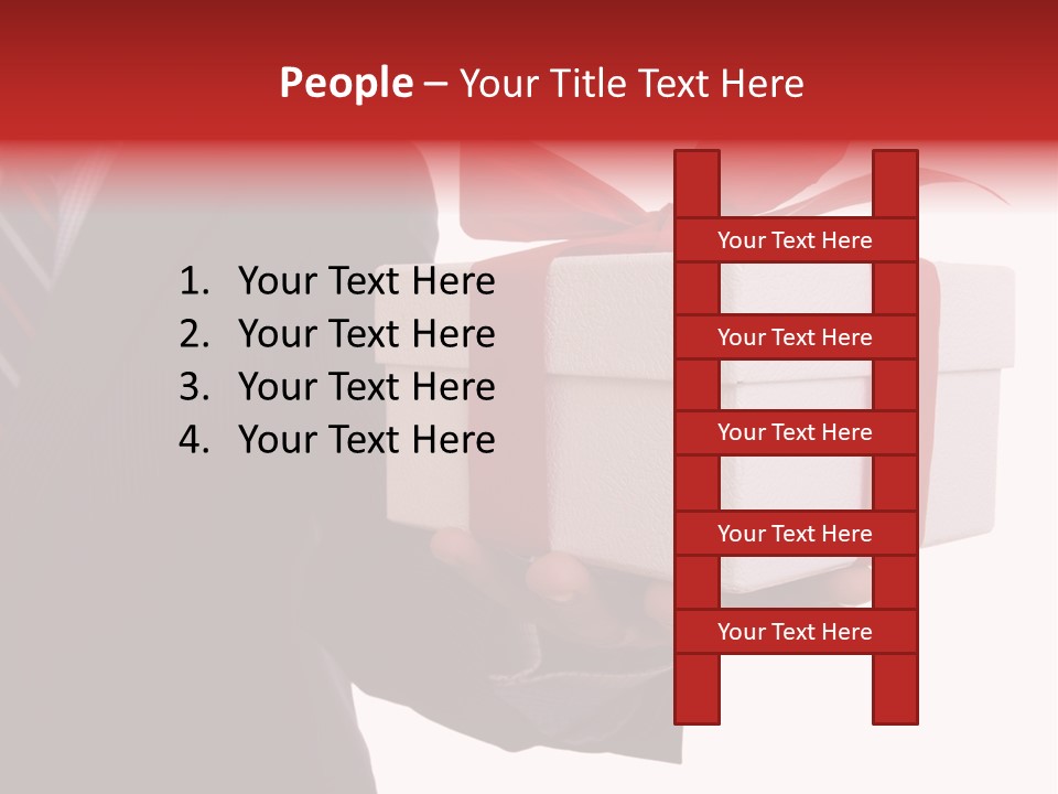 A Businessman Offering A Gift To You (Selective Focus) PowerPoint Template