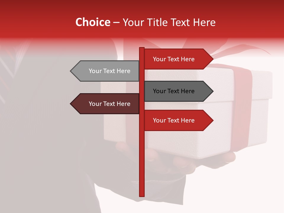 A Businessman Offering A Gift To You (Selective Focus) PowerPoint Template