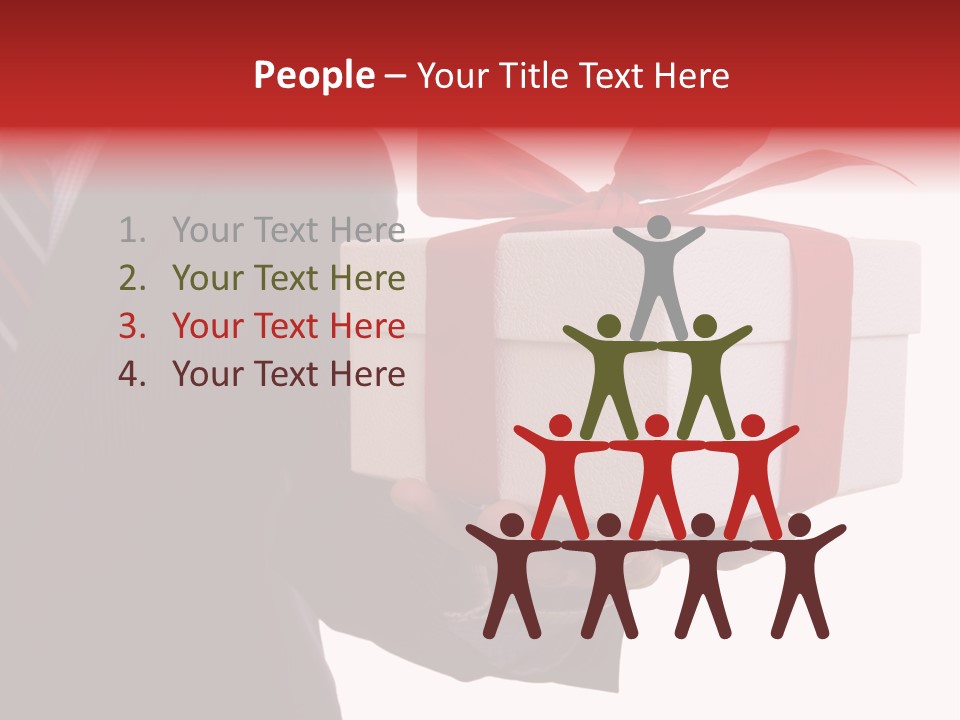 A Businessman Offering A Gift To You (Selective Focus) PowerPoint Template