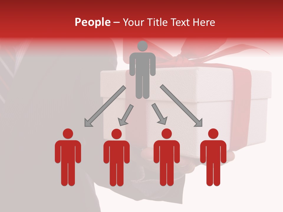 A Businessman Offering A Gift To You (Selective Focus) PowerPoint Template