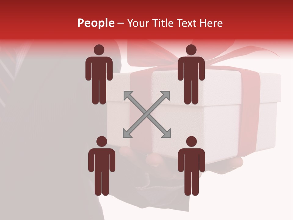A Businessman Offering A Gift To You (Selective Focus) PowerPoint Template