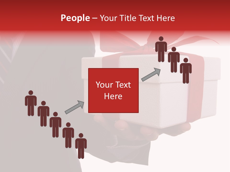 A Businessman Offering A Gift To You (Selective Focus) PowerPoint Template