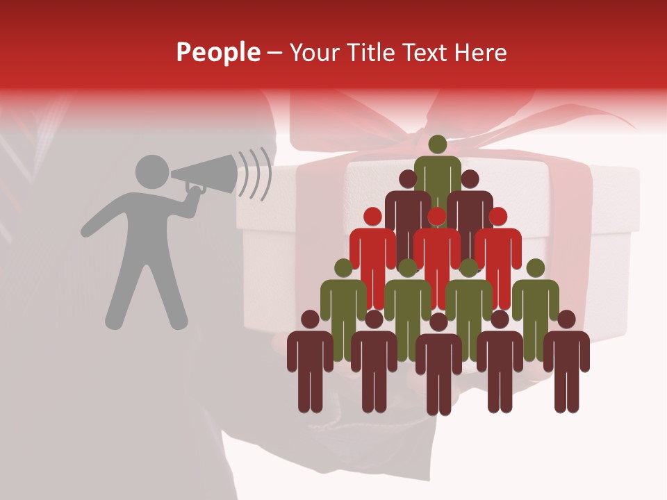 A Businessman Offering A Gift To You (Selective Focus) PowerPoint Template