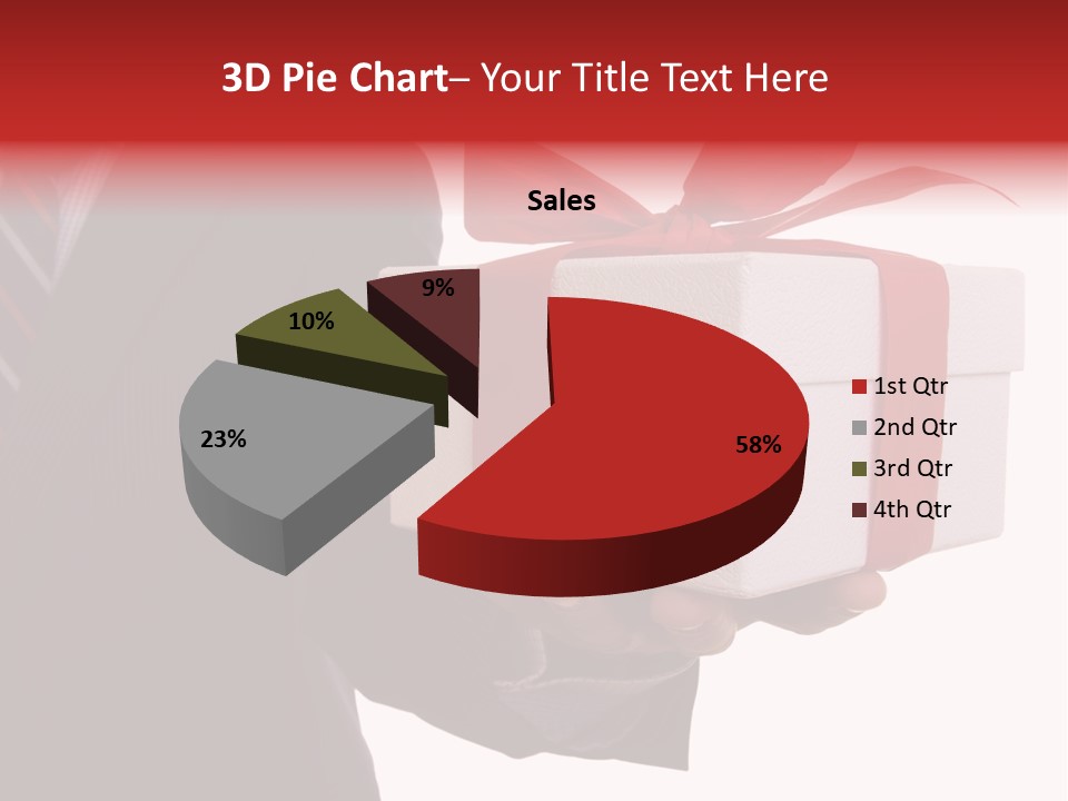 A Businessman Offering A Gift To You (Selective Focus) PowerPoint Template