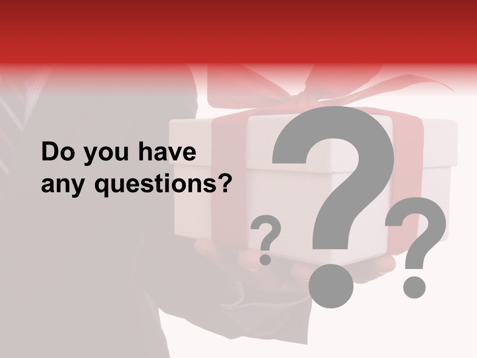 A Businessman Offering A Gift To You (Selective Focus) PowerPoint Template