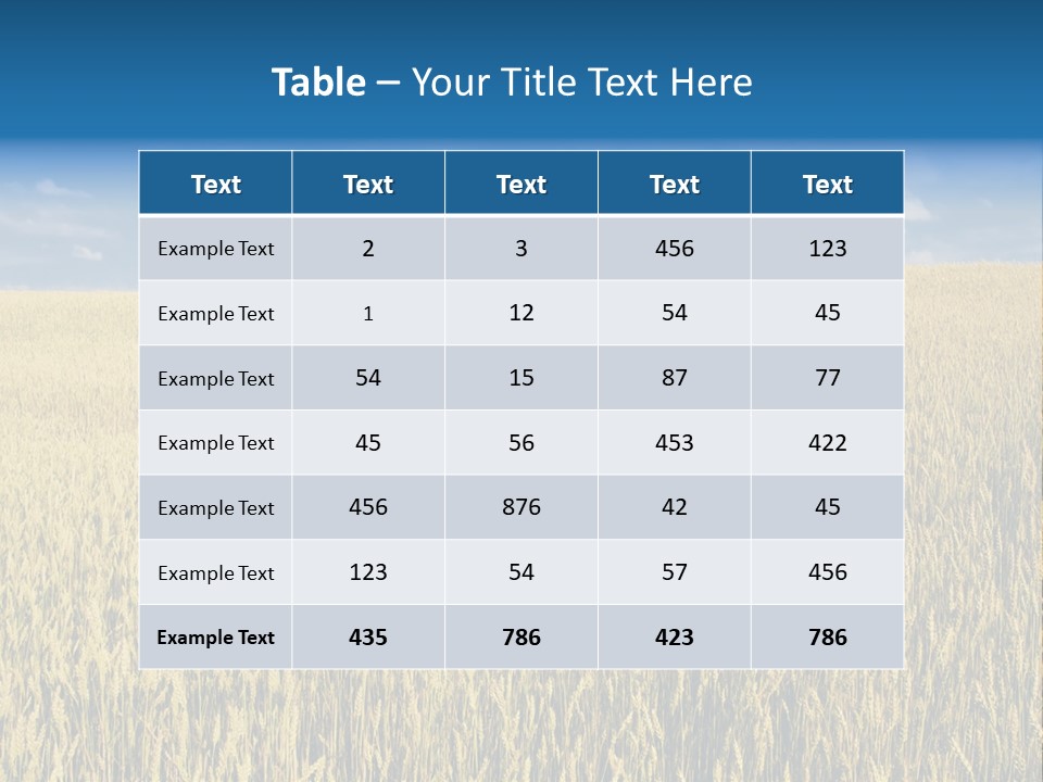Wheat Field PowerPoint Template