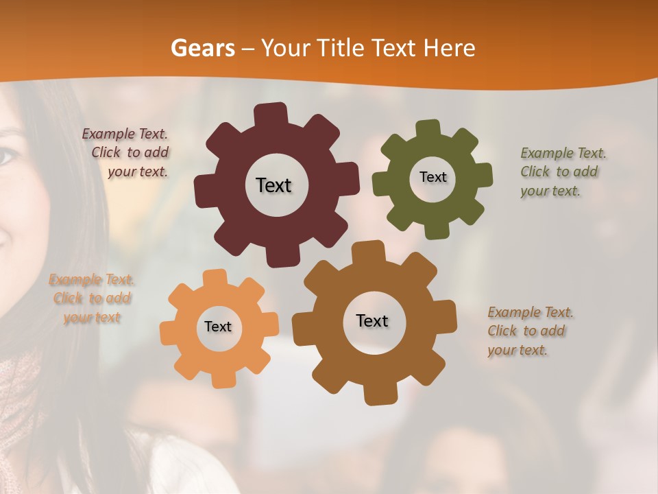 Student And Teacher Looking Smiling At The Library PowerPoint Template