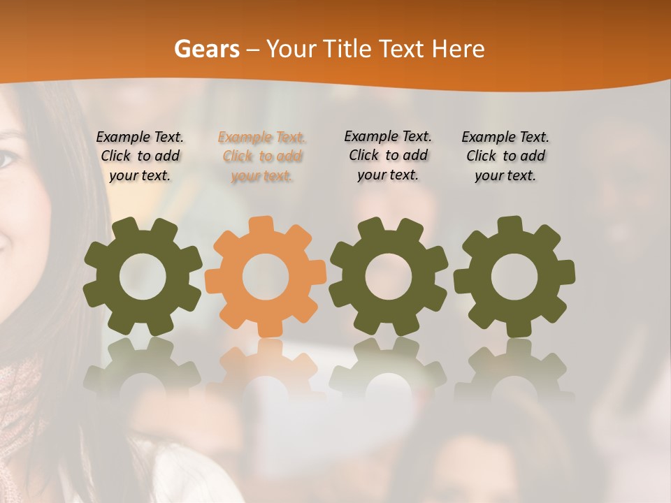 Student And Teacher Looking Smiling At The Library PowerPoint Template