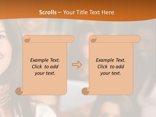 Student And Teacher Looking Smiling At The Library PowerPoint Template