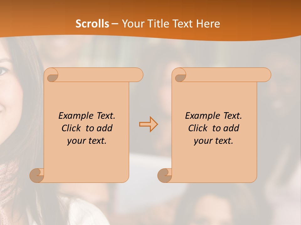 Student And Teacher Looking Smiling At The Library PowerPoint Template