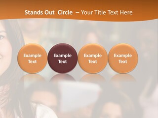 Student And Teacher Looking Smiling At The Library PowerPoint Template