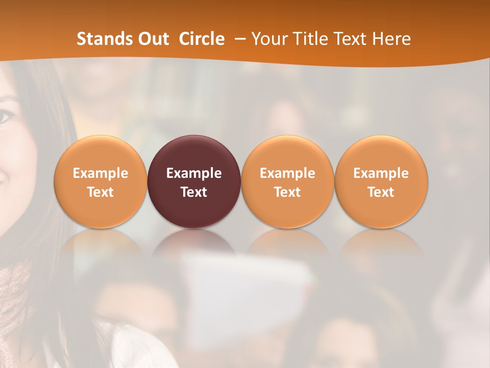 Student And Teacher Looking Smiling At The Library PowerPoint Template