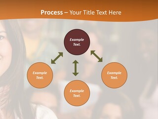 Student And Teacher Looking Smiling At The Library PowerPoint Template