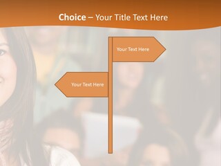Student And Teacher Looking Smiling At The Library PowerPoint Template