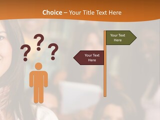 Student And Teacher Looking Smiling At The Library PowerPoint Template