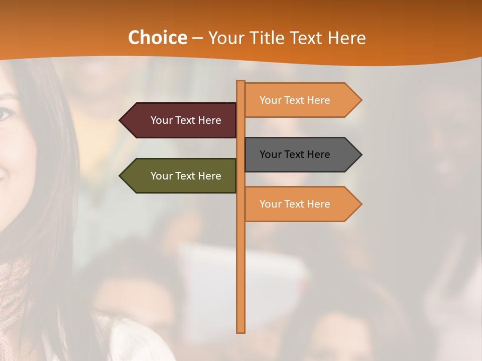 Student And Teacher Looking Smiling At The Library PowerPoint Template