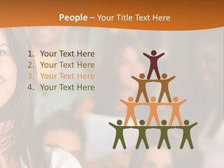 Student And Teacher Looking Smiling At The Library PowerPoint Template