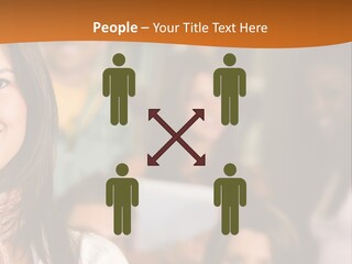 Student And Teacher Looking Smiling At The Library PowerPoint Template