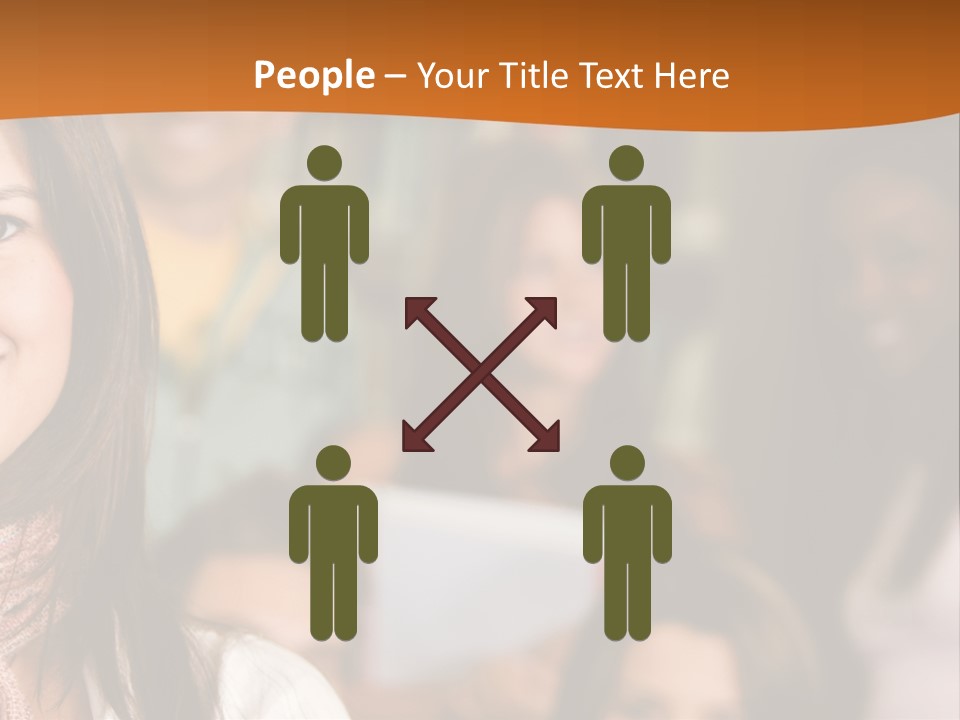 Student And Teacher Looking Smiling At The Library PowerPoint Template