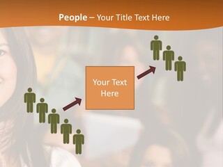 Student And Teacher Looking Smiling At The Library PowerPoint Template