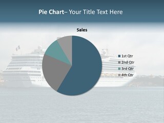 Modern Nautical Passenger Ship In Harbor PowerPoint Template