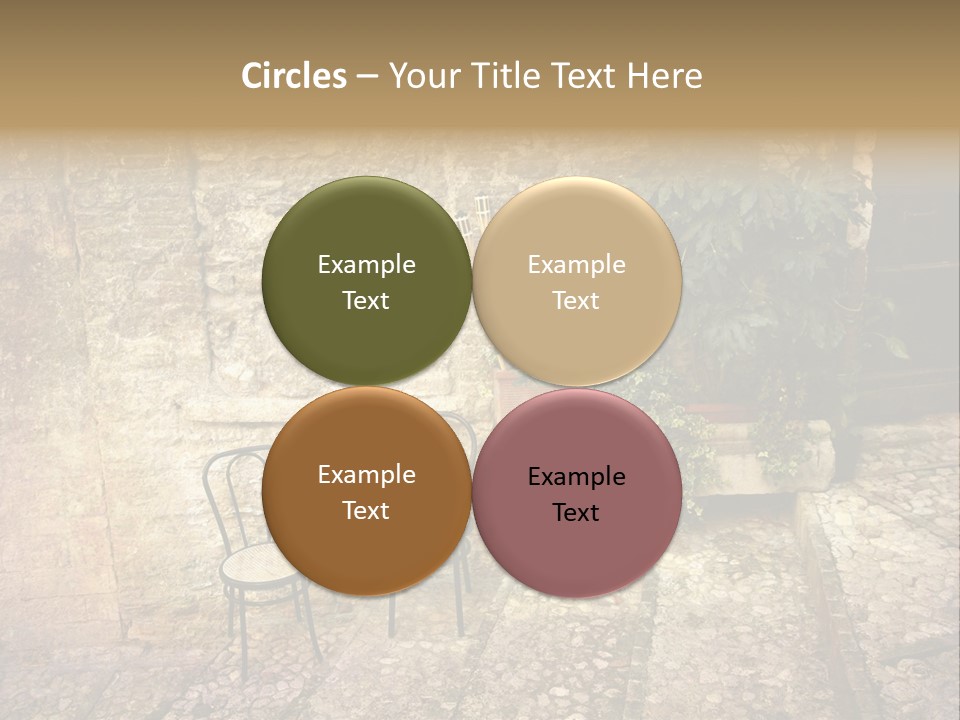 Artistic Work Of My Own In Retro Style - Postcard From Italy. - Alley, Spoleto, Umbria, Italy PowerPoint Template