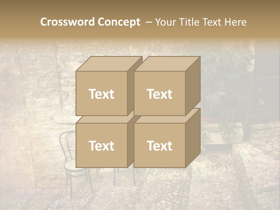 Artistic Work Of My Own In Retro Style - Postcard From Italy. - Alley, Spoleto, Umbria, Italy PowerPoint Template