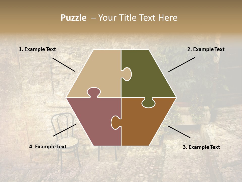 Artistic Work Of My Own In Retro Style - Postcard From Italy. - Alley, Spoleto, Umbria, Italy PowerPoint Template