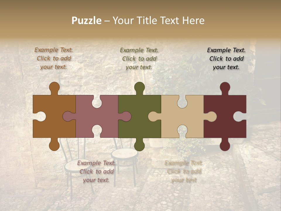 Artistic Work Of My Own In Retro Style - Postcard From Italy. - Alley, Spoleto, Umbria, Italy PowerPoint Template