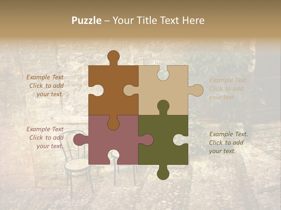 Artistic Work Of My Own In Retro Style - Postcard From Italy. - Alley, Spoleto, Umbria, Italy PowerPoint Template