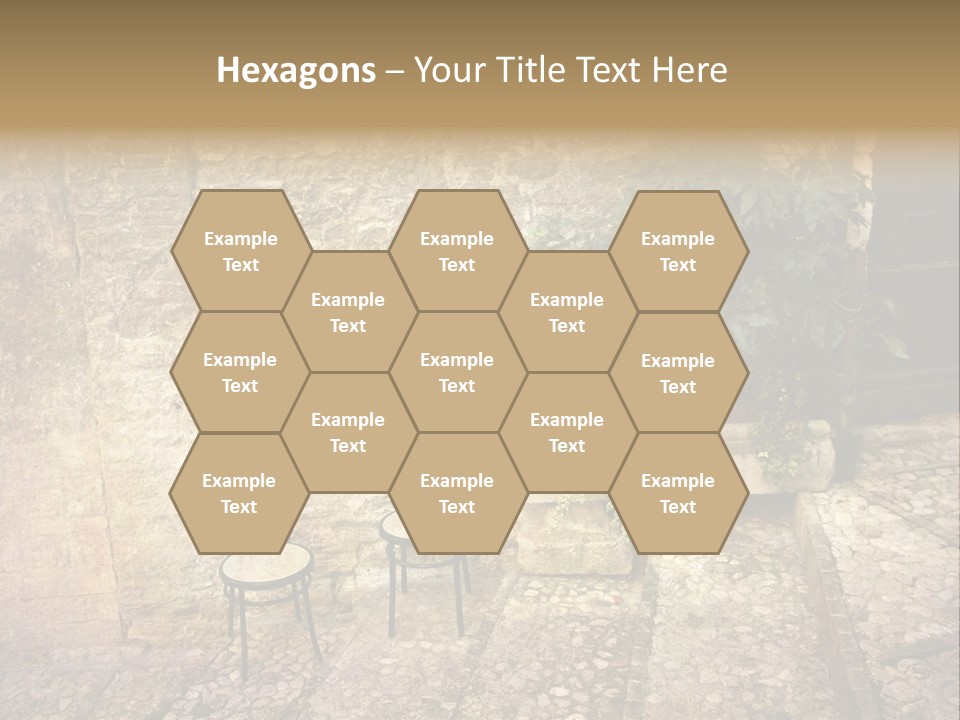 Artistic Work Of My Own In Retro Style - Postcard From Italy. - Alley, Spoleto, Umbria, Italy PowerPoint Template