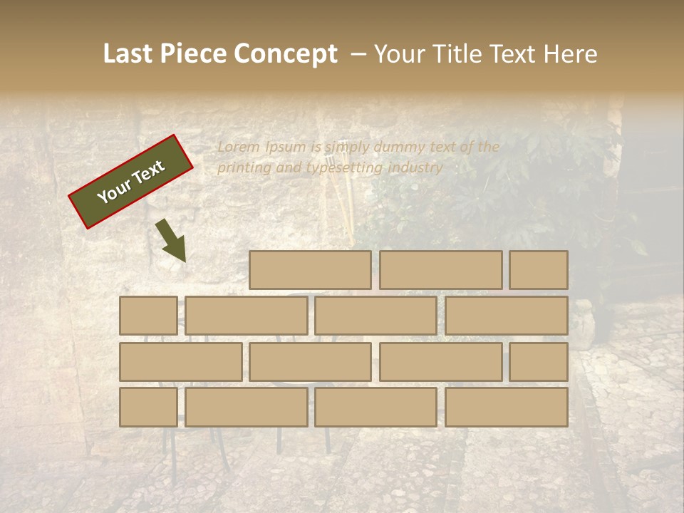 Artistic Work Of My Own In Retro Style - Postcard From Italy. - Alley, Spoleto, Umbria, Italy PowerPoint Template