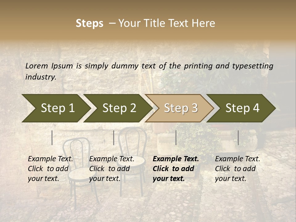 Artistic Work Of My Own In Retro Style - Postcard From Italy. - Alley, Spoleto, Umbria, Italy PowerPoint Template