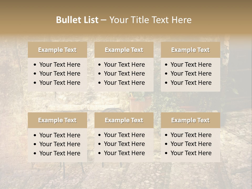 Artistic Work Of My Own In Retro Style - Postcard From Italy. - Alley, Spoleto, Umbria, Italy PowerPoint Template