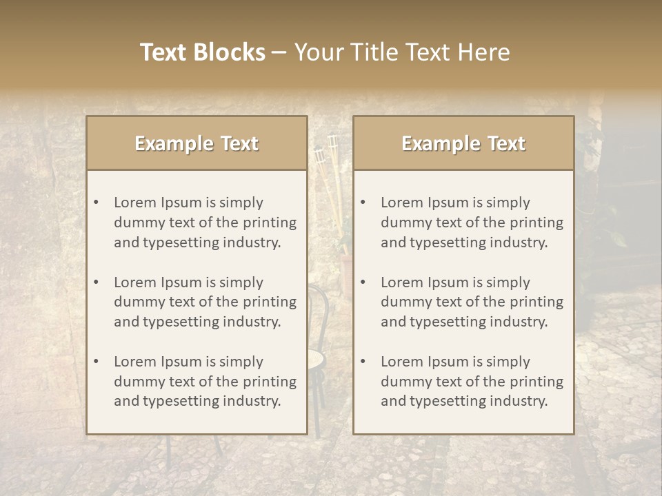 Artistic Work Of My Own In Retro Style - Postcard From Italy. - Alley, Spoleto, Umbria, Italy PowerPoint Template