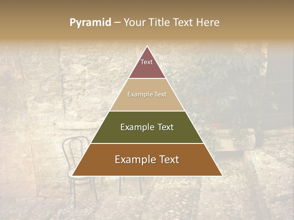 Artistic Work Of My Own In Retro Style - Postcard From Italy. - Alley, Spoleto, Umbria, Italy PowerPoint Template